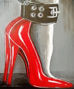 Girl In Red Shoes paint by numbers