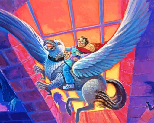 Hippogriff cartoon paint by numbers