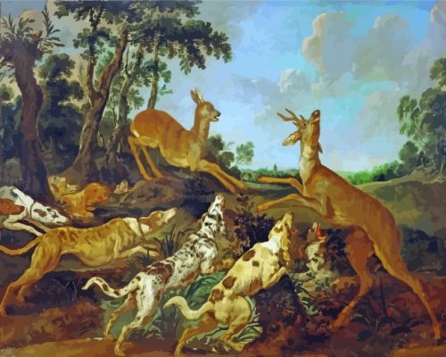 Hunting Scene paint by numbers