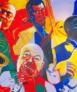Jazz Musicians paint by numbers
