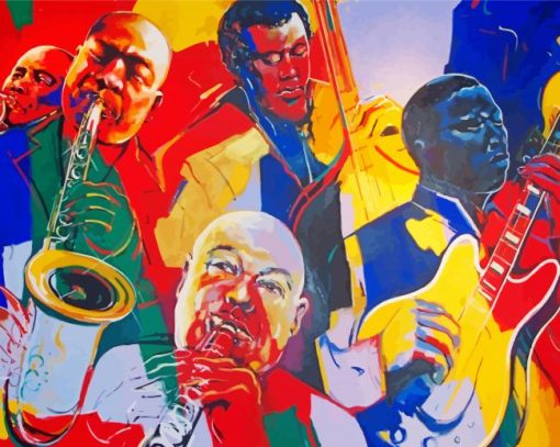Jazz Musicians paint by numbers