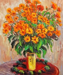Living Room Flowers Monet paint by numbers