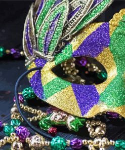 Mardi Gras Festival Mask paint by numbers
