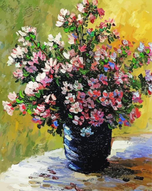 Claude Monet Flowers In Vase paint by numbers