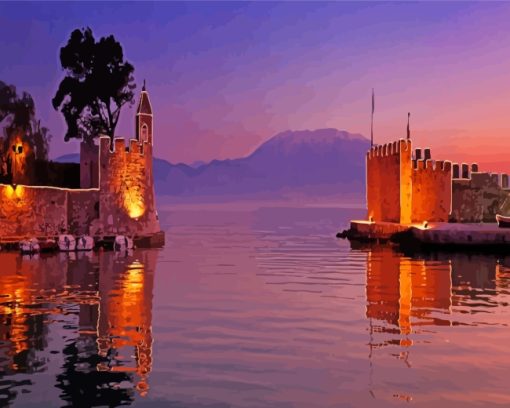 Nafpaktos Port paint by numbers