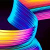 Neon Ribbon Rainbow Art paint by numbers
