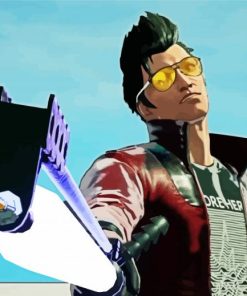 No More Heroes Travis Touchdown Game paint by numbers