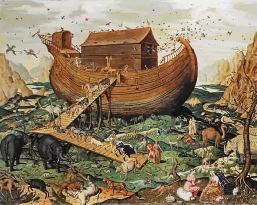 Noahs Ark On Mount Arabat paint by numbers
