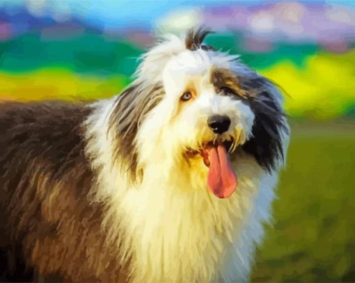 Old english sheepdog paint by number