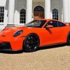 Orange Porsche GT3 Gulf paint by numbers