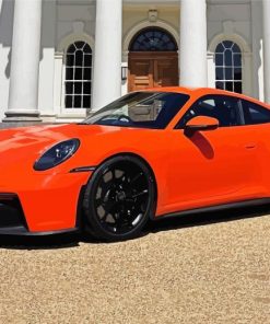 Orange Porsche GT3 Gulf paint by numbers