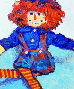 Raggedy Ann doll art paint by number