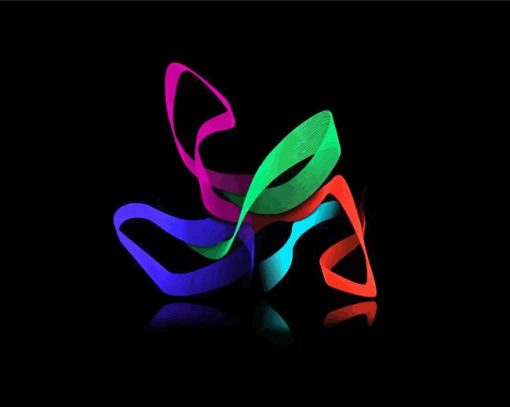 Neon Ribbon paint by numbers