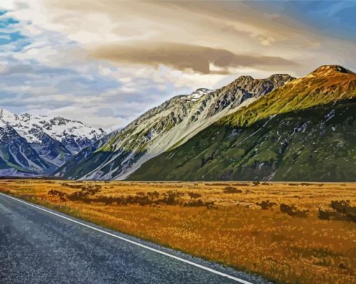 Road To Mount Cook paint by numbers