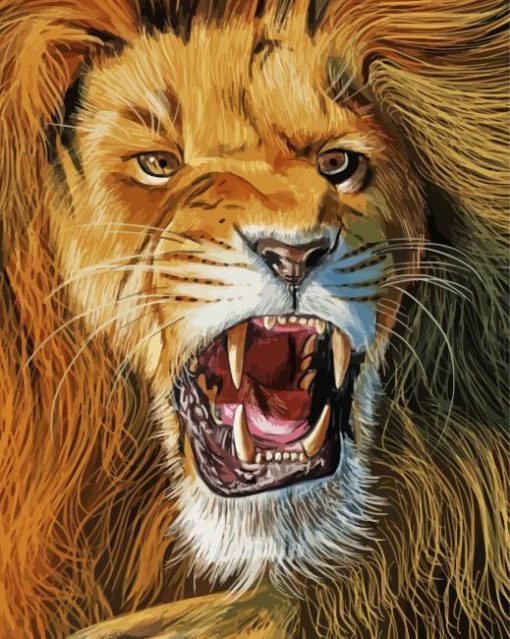 Roaring Lion Roaring Lion paint by numbers