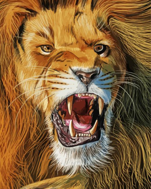Roaring Lion Roaring Lion paint by numbers