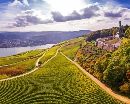 Rudesheim Landscapes paint by numbers