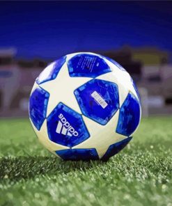 Blue And White Soccer Ball paint by numbers