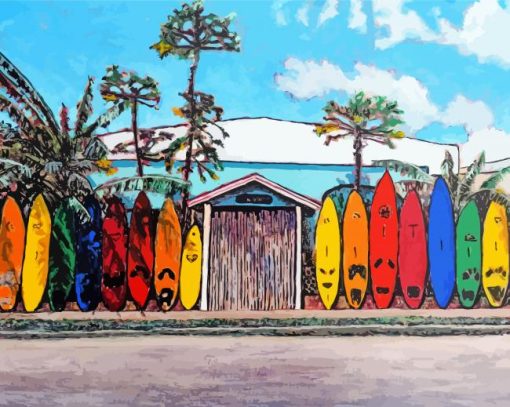Surf Shack paint by numbers