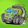 The Garbage Truck paint by numbers
