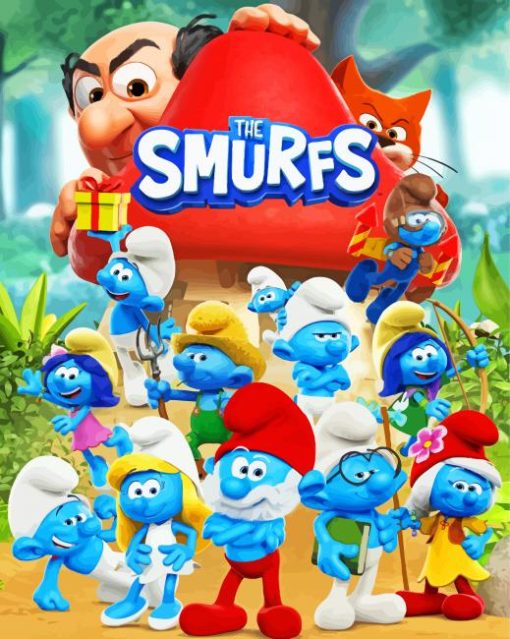 The Smurfs Animation paint by numbers