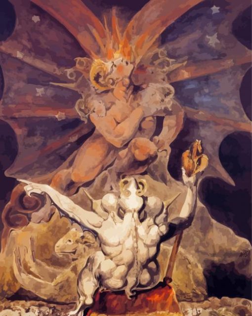 The Number Of The Beast by William Blake Paint by numbers
