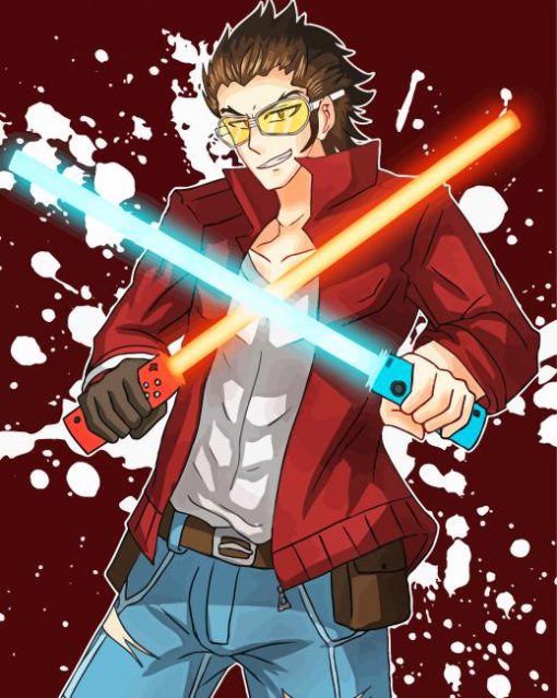Travis Touchdown paint by numbers