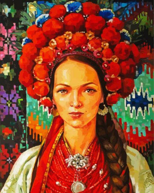 Ukrainian Girl Art paint by numbers