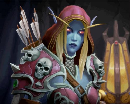 Sylvanas Fictional Character paint by numbers