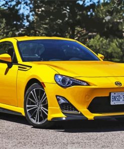 Yellow Scion Car paint by numbers