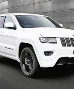 Aesthetic White Jeep Cherokee paint by numbers