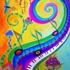 Aesthetic Musical Notes paint by numbers