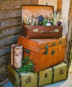 Old Travel Case paint by numbers