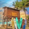 Aesthetic Surf Shack paint by numbers