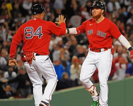 Aesthetic Boston Red Sox paint by numbers