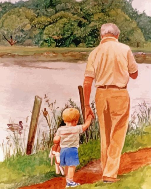 Grandpa And Grandson paint by numbers