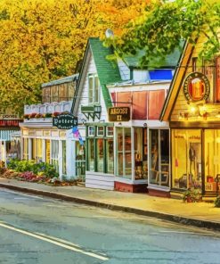 Bar Harbor Buildings paint by numbers