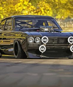 Black Mk1 Ford Capri Paint by numbers