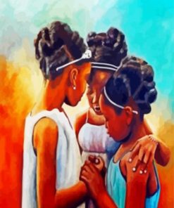 Black Girls Praying paint by numbers
