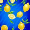 Blue And Yellow Lemon Art paint by numbers