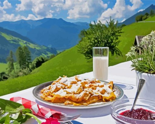 breakfast with austrian view paint by numbers