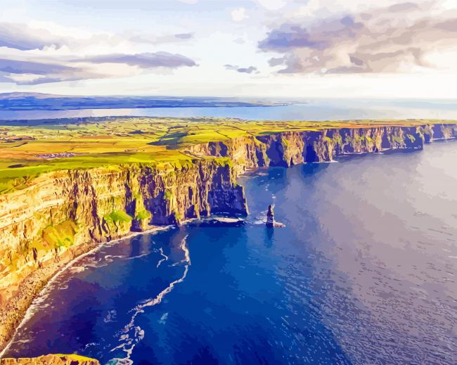 cliff of moher in clare ireland paint by number