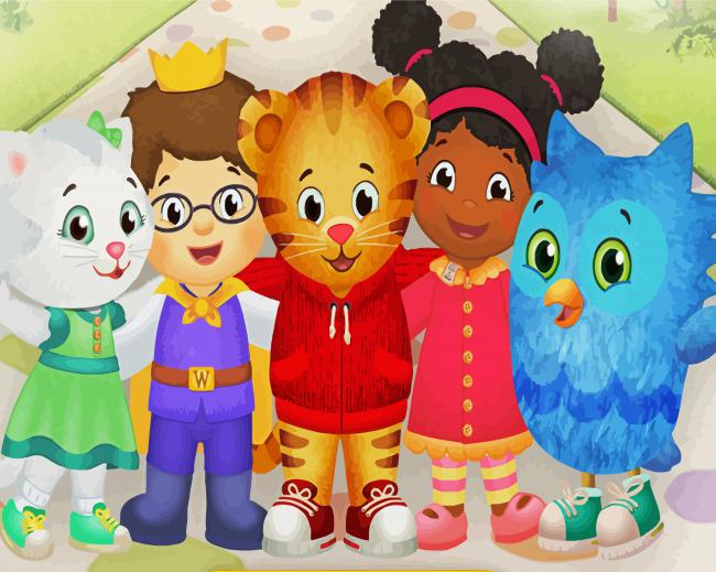 Daniel Tiger And Friends paint by numbers