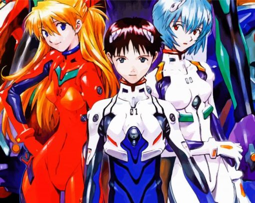 Evangelion Anime Poster paint by numbers