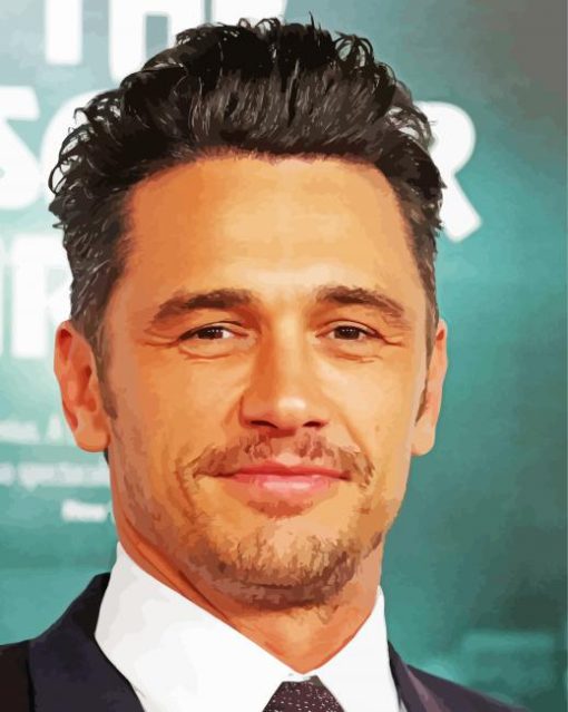 Handsome Actor James Franco paint by numbers