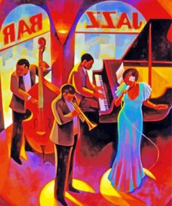 Jazz Music Scene paint by numbers