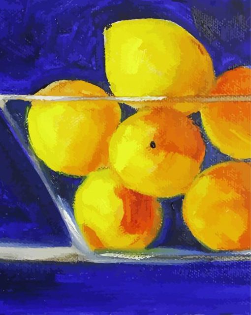 Lemon On Blue Nancy Merkle paint by numbers