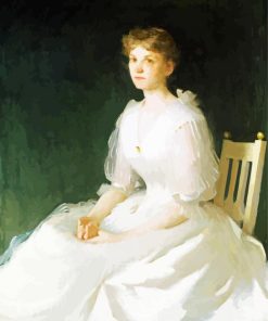 portrait in white by Frank Weston paint by number