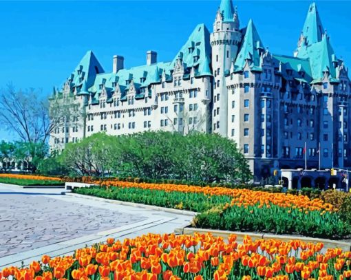 Canadian Pacific Railway Hotels paint by numbers