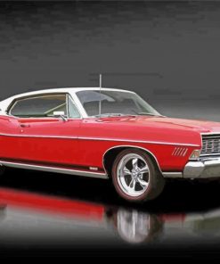 Red 1968 Ford Galaxie Fastback paint by numbers